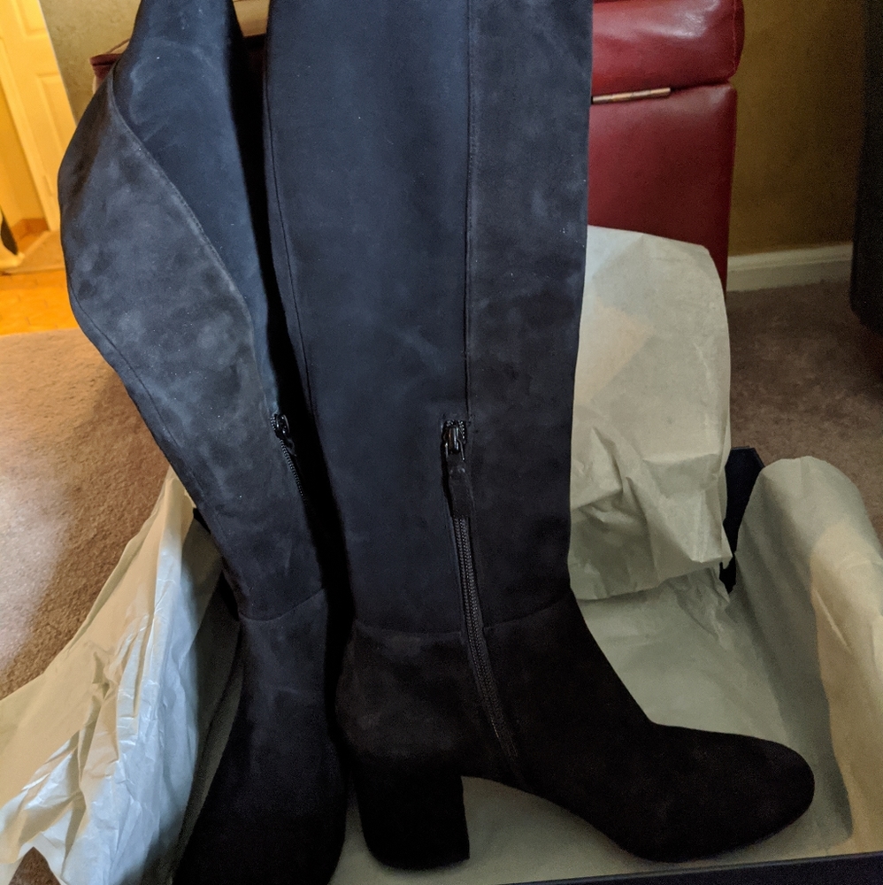Cole Haan Elnora OTK Boots in Black Suede : 9B